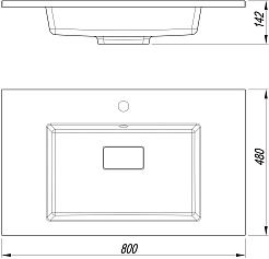 Style Line Тумба с кварцевой раковиной антрацит Лима 80 Plus эмаль белая матовая – фотография-5